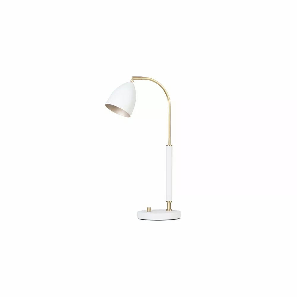 Belid Deluxe 4076 Hvid/messing - Bordlampe 3 Belid Deluxe 4076 Hvid/messing - Bordlampe