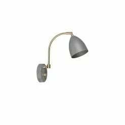 Belid Deluxe 5076 Grå/messing - Væglampe