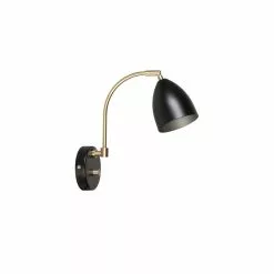 Belid Deluxe 5076 Sort/messing - Væglampe