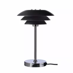 DybergLarsen Dyberg Larsen DL20 Table Lamp Matt Black Chrome Base