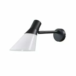 DybergLarsen Dyberg Larsen Gent Væg Lampe Matt Sort / Opal - 8182