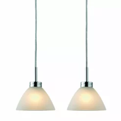 Halo Design ARC Pendel-sæt 2L Opal Glas/krom - 730421