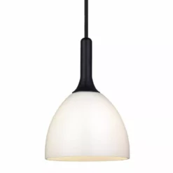 Halo Design BELLEVUE Pendel Ø14 G9, Opal / Sort-Træ - 742233