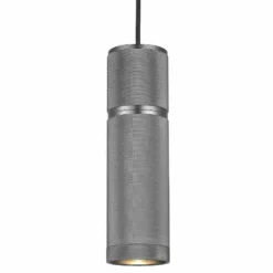 Halo Design Halo- The Pendant Cylinder Pendel I Metal Gun Black Ø12 2,5m Kabel