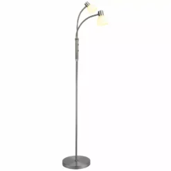 Halo Design HUDSON Gulvl. LED 2L G9, Opal Glas / B-Stål - 736904