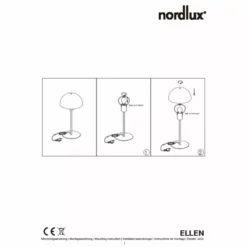 Nordlux Ellen Bord Lampe - Hvid -Indendørs Belysning Salgsbutik nordlux ellen bord lampe hvid 2