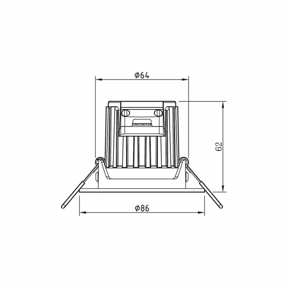 Philips Signify Philips ABROSA Funktionel LED Indbygningsspots I Formstøbt Aluminium - SL263 RD 068 9W 27K W HV IP44 4 Philips Signify Philips ABROSA Funktionel LED Indbygningsspots I Formstøbt Aluminium - SL263 RD 068 9W 27K W HV IP44 - Billede 2