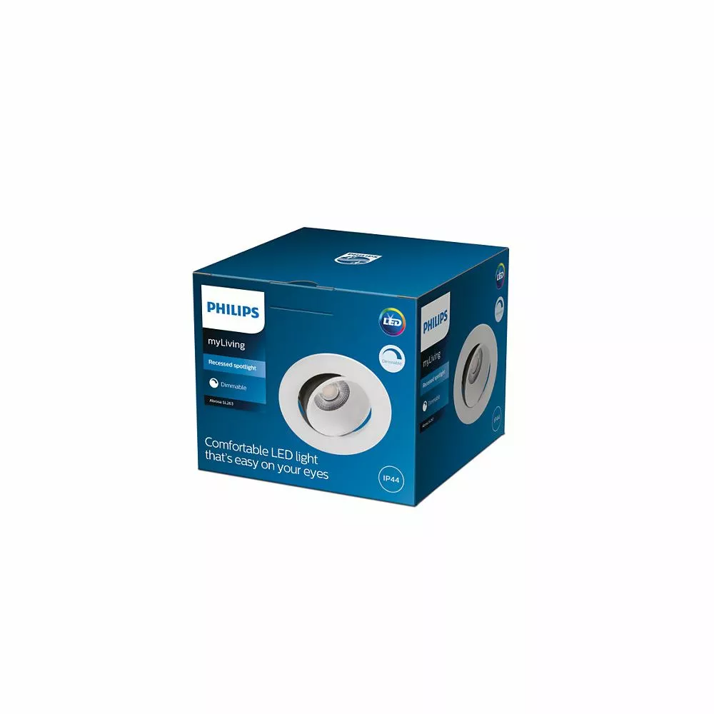 Philips Signify Philips ABROSA Funktionel LED Indbygningsspots I Formstøbt Aluminium - SL263 RD 068 9W 27K W HV IP44 5 Philips Signify Philips ABROSA Funktionel LED Indbygningsspots I Formstøbt Aluminium - SL263 RD 068 9W 27K W HV IP44 - Billede 3