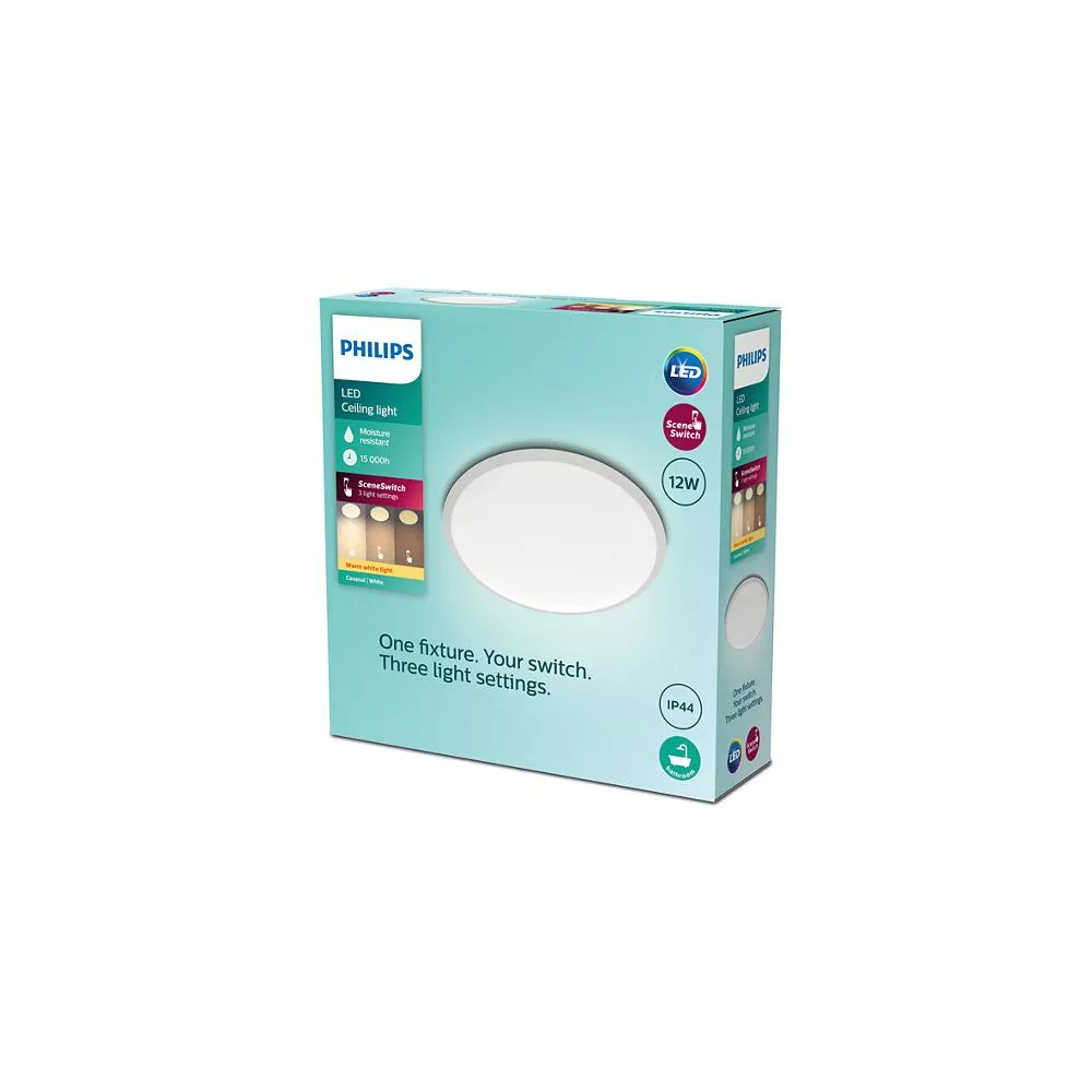 Philips Signify Philips Cavanal Funktionel LED Loftlampe I Hvid Metal/plastik, Rustfritstål - RD 12W 27K W HV IP44 06 8 Philips Signify Philips Cavanal Funktionel LED Loftlampe I Hvid Metal/plastik, Rustfritstål - RD 12W 27K W HV IP44 06 - Billede 6