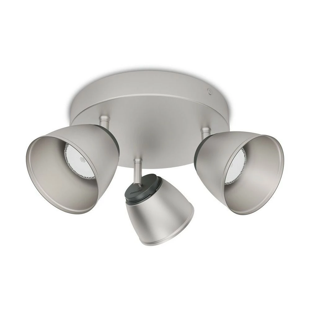 Philips Signify Philips County Plate/spiral Nikkel 3x4w 3 Philips Signify Philips County Plate/spiral Nikkel 3x4w
