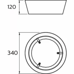 Philips Signify Philips DAWN Funktionel LED Loftlampe I Hvid Metal/plastik - CL258 EC RD 14W 30K W HV 06 -Indendørs Belysning Salgsbutik philips dawn funktionel led loftslampe i hvid metalplastik cl258 ec rd 14w 30k w hv 06 3