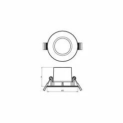 Philips Signify Philips DIVE Funktionel LED Indbygningsspots I Hvid Metal/plastik - SL261 RD 070 5.5W 27K W HV IP65R -Indendørs Belysning Salgsbutik philips dive funktionel led indbygningsspots i hvid metalplastik sl261 rd 070 55w 27k w hv ip65r 1