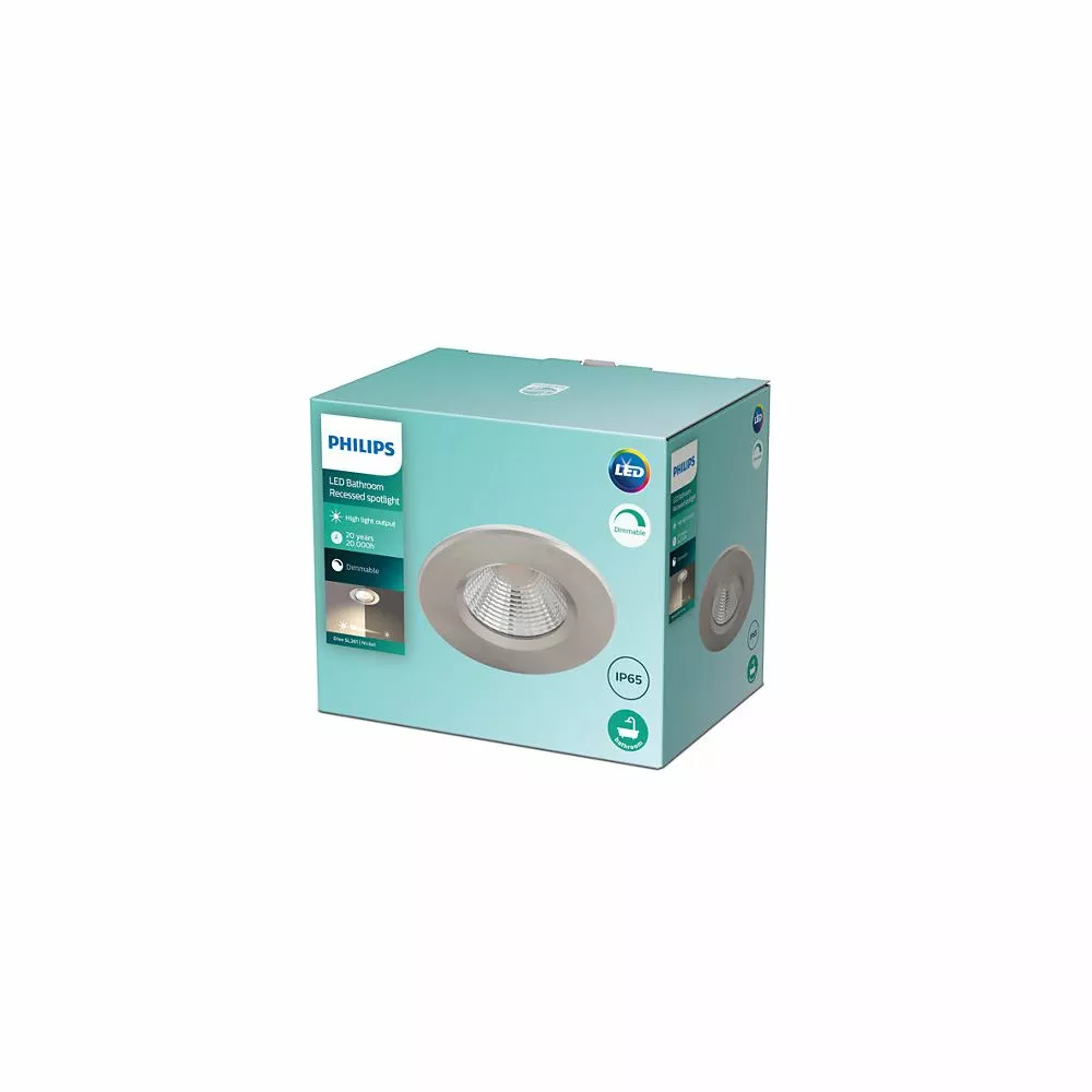 Philips Signify Philips DIVE Funktionel LED Indbygningsspots I Nikkel Metal/plastik - SL261 RD 070 5.5W 27K N HV IP65R 5 Philips Signify Philips DIVE Funktionel LED Indbygningsspots I Nikkel Metal/plastik - SL261 RD 070 5.5W 27K N HV IP65R - Billede 3