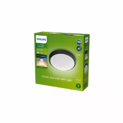Philips Signify Philips Doris LED Udendørsloftslampe I Sort - 6W 27K IP54 HV -Indendørs Belysning Salgsbutik philips doris led udendrsloftslampe i sort 6w 27k ip54 hv 3