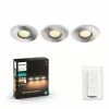 Philips Hue Adore Hue Recessed Chrome 3x5W 230V - 929003055901 -Indendørs Belysning Salgsbutik philips hue adore hue recessed chrome 3x5w 230v 929003055901