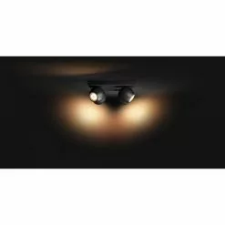 Philips Hue Buckram Hue Plate/spiral Sort 4x5W 230V - 929003048301 -Indendørs Belysning Salgsbutik philips hue buckram hue platespiral sort 4x5w 230v 929003048301 3