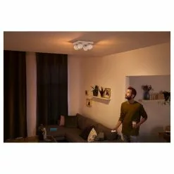 Philips Hue Buckram Hue Plate/spiral White 4x5W 230V White Ambience -Indendørs Belysning Salgsbutik philips hue buckram hue platespiral white 4x5w 230v white ambience 2