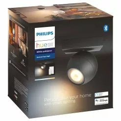 Philips Hue Buckram Hue Single Spot Black 1x5W 230V White Ambience -Indendørs Belysning Salgsbutik philips hue buckram hue single spot black 1x5w 230v white ambience 3