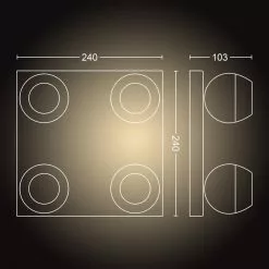 Philips Hue Buckram Med 4 Spots - Bluetooth - 8718696175675