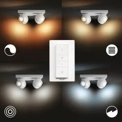 Philips Hue Buckram Med 4 Spots - Bluetooth - 8718696175675 -Indendørs Belysning Salgsbutik philips hue buckram med 4 spots bluetooth 8718696175675 3