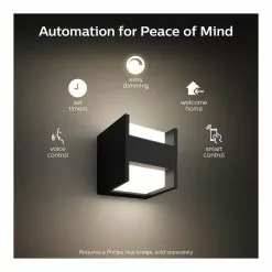 Philips Hue Fuzo Hue White EU Wall Lantern SQR D/I White -Indendørs Belysning Salgsbutik philips hue fuzo hue white eu wall lantern sqr di white 2