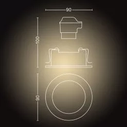 Philips Hue Milliskin Hue Recessed R. Hvid 3x5W - 929003045001 -Indendørs Belysning Salgsbutik philips hue milliskin hue recessed r hvid 3x5w 929003045001 7