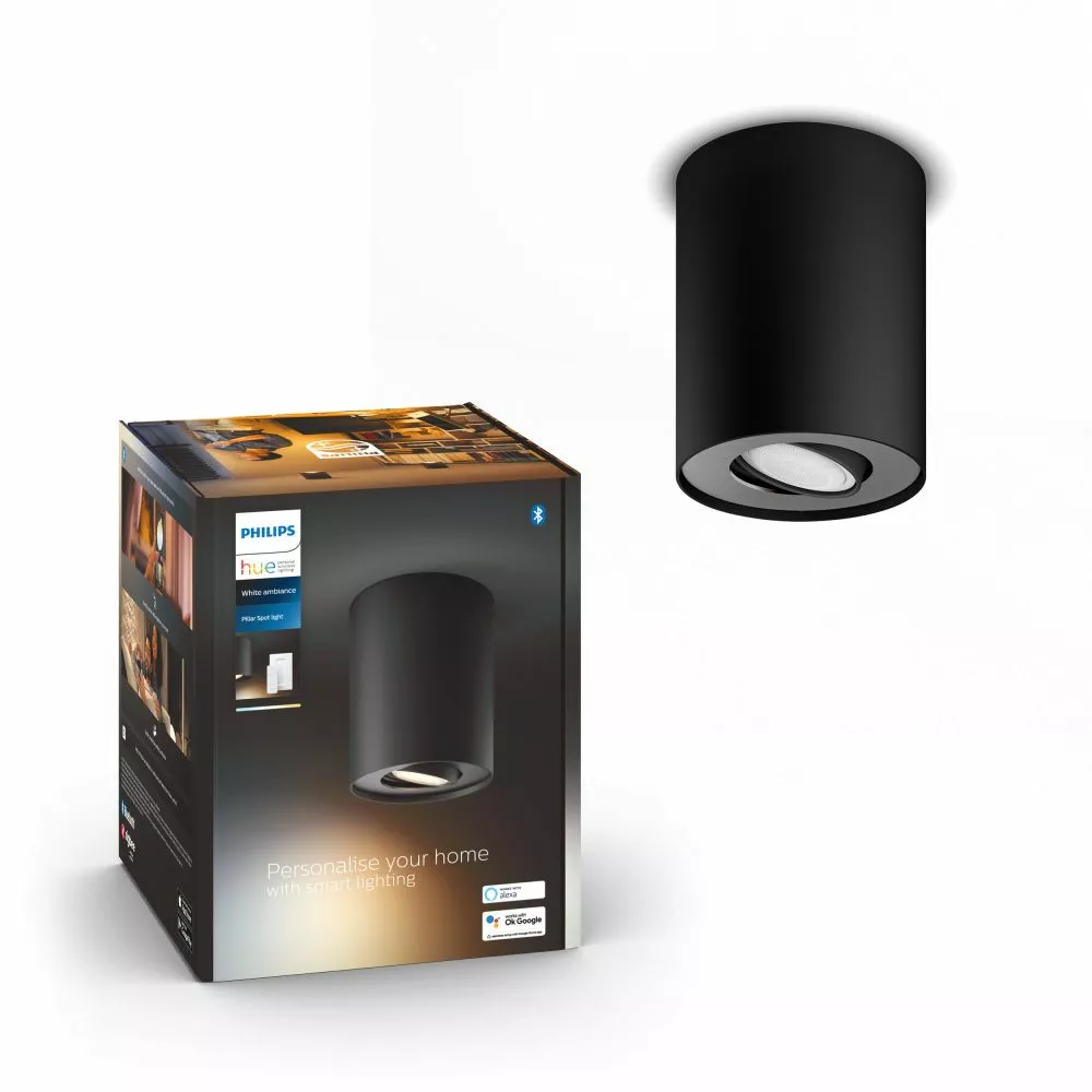 Philips Hue Pillar Hue Single Spot Sort 1x5W 230V - 929003046501 4 Philips Hue Pillar Hue Single Spot Sort 1x5W 230V - 929003046501 - Billede 2