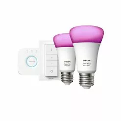 Philips Hue Startsæt 2 Stk E27 -Indendørs Belysning Salgsbutik philips hue startsaet 2 stk e27 2