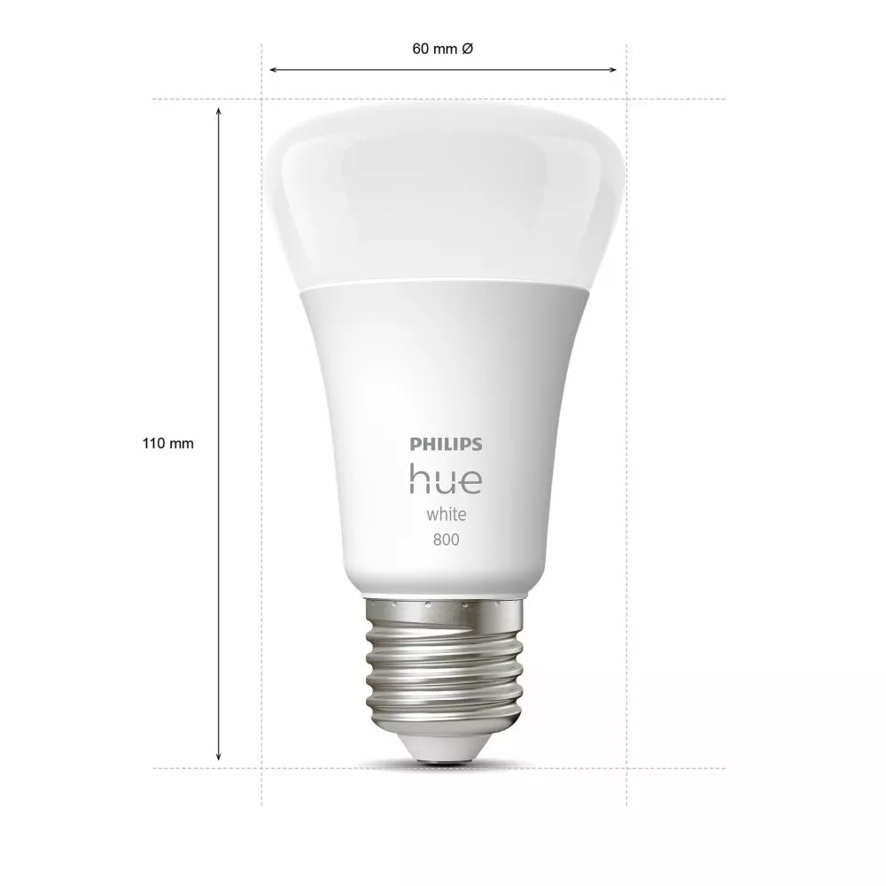 Philips Hue White 9W A60 E27 3P - 929001821627 6 Philips Hue White 9W A60 E27 3P - 929001821627 - Billede 4
