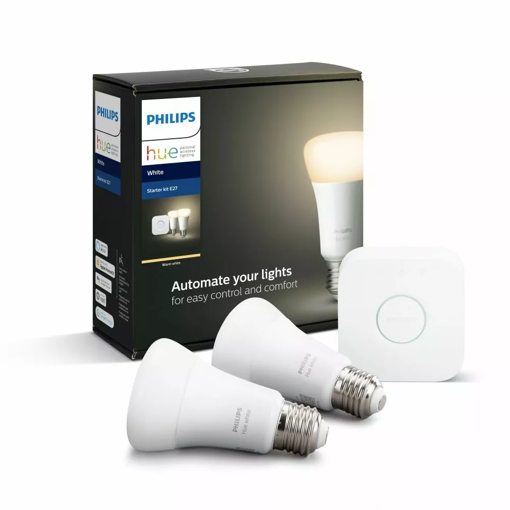 Philips Hue White 9W A60 E27 Startsæt 2 Pærer 3 Philips Hue White 9W A60 E27 Startsæt 2 Pærer
