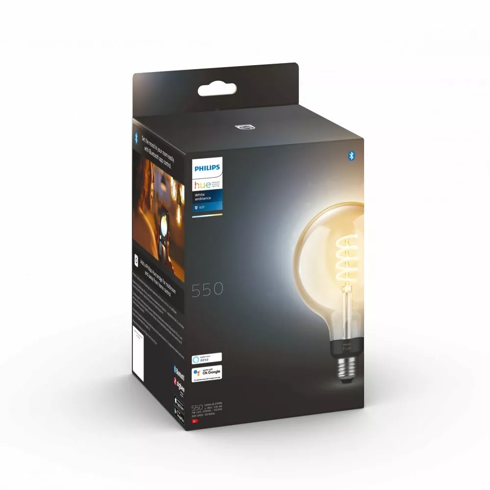 Philips Hue White Ambience 7W Fil G125 R E27 - 929002478101 4 Philips Hue White Ambience 7W Fil G125 R E27 - 929002478101 - Billede 2