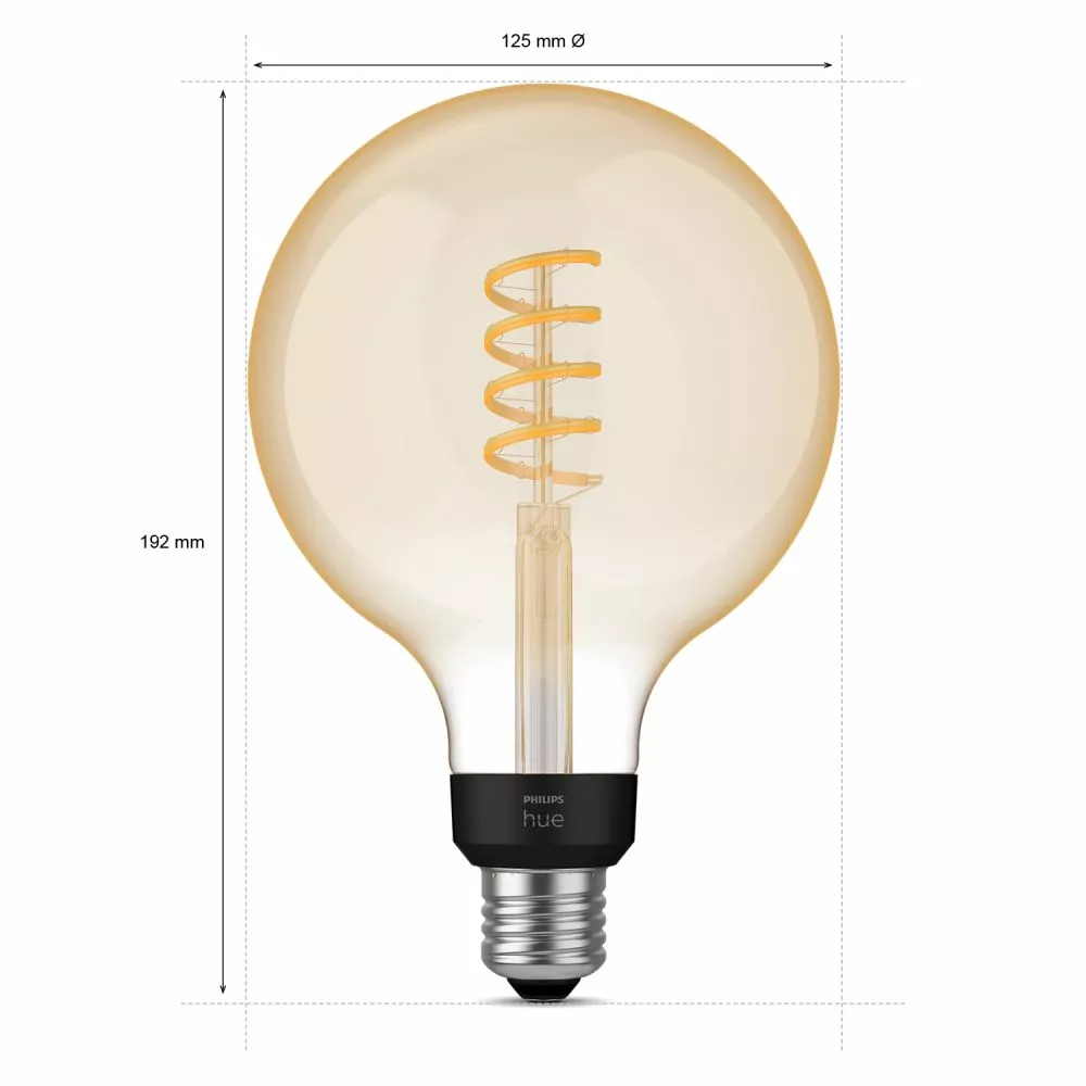 Philips Hue White Ambience 7W Fil G125 R E27 - 929002478101 7 Philips Hue White Ambience 7W Fil G125 R E27 - 929002478101 - Billede 5