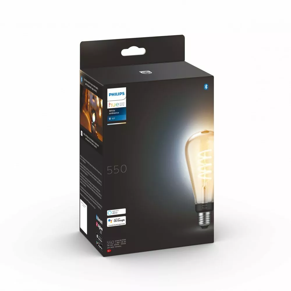Philips Hue White Ambience 7W Fil ST72 R E27 - 929002477901 4 Philips Hue White Ambience 7W Fil ST72 R E27 - 929002477901 - Billede 2