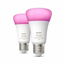 Philips Hue White Color Ambience 9W A60 E27 2P - 929002468802 -Indendørs Belysning Salgsbutik philips hue white color ambience 9w a60 e27 2p 929002468802 2
