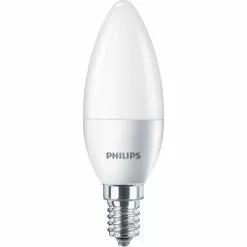 Philips LED 40W Kerte Varm Hvid E14 Mat Ikke Dæmpbar 2 Stk - 8718696485460