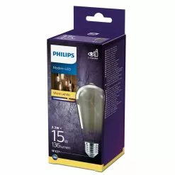 Philips LED Classic Filament 15W Dråbe E27 Smoky Ikke Dæmpbar 1 Stk - 8718699657598 -Indendørs Belysning Salgsbutik philips led classic filament 15w drabe e27 smoky ikke daempbar 1 stk 8718699657598 1
