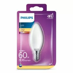 Philips LED Glas Kerte 60W E14 Varm Hvid Mat Ikke Dæmpbar 1 Stk - 8718699648824 6 Philips LED Glas Kerte 60W E14 Varm Hvid Mat Ikke Dæmpbar 1 Stk - 8718699648824 -Indendørs Belysning Salgsbutik philips led glas kerte 60w e14 varm hvid mat ikke daempbar 1 stk 8718699648824 1