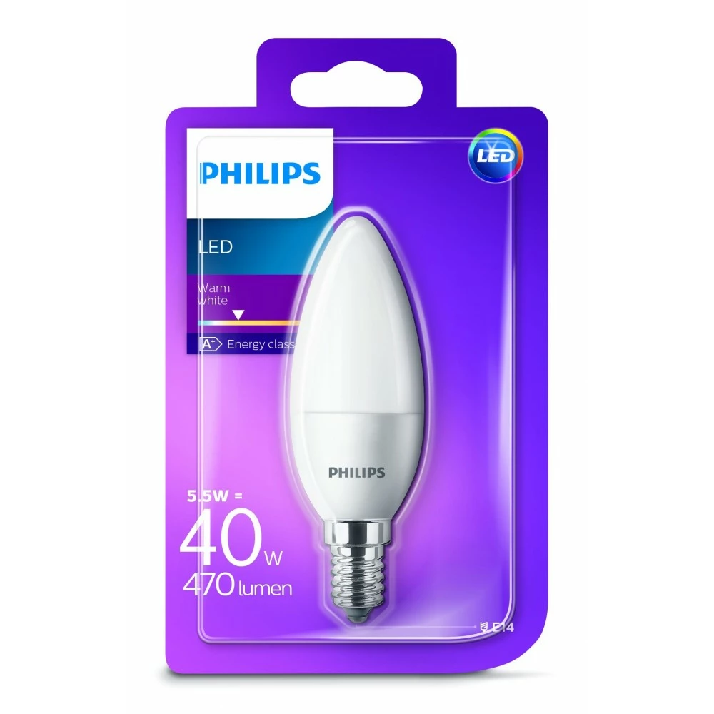 Philips Signify Philips LED Kerte 5,5W E14 VV 4 Philips Signify Philips LED Kerte 5,5W E14 VV - Billede 2