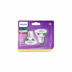 Philips Signify Philips LEDClassic 35W Spot Glas GU10 Varm Hvid Ikke Dæmpbar 2 Stk - 8718696582633 -Indendørs Belysning Salgsbutik philips ledclassic 35w spot glas gu10 varm hvid ikke daempbar 2 stk 8718696582633 1