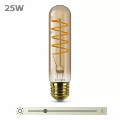 Philips Signify Philips LEDClassic Filament 25W T32 Rør E27 Guld Dæmpbar - 8718699676094