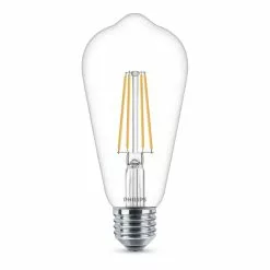 Philips LEDClassic Filament 60W ST64 E27 Varm Hvid Klar Ikke Dæmpbar 1 Stk - 8718696742433