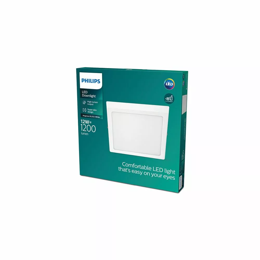 Philips Signify Philips MAGNEOS Funktionel LED Downlight Firkantet Loftlampe I Hvid - SF DL252 SQ 210 12W 27K WH 06 8 Philips Signify Philips MAGNEOS Funktionel LED Downlight Firkantet Loftlampe I Hvid - SF DL252 SQ 210 12W 27K WH 06 - Billede 6