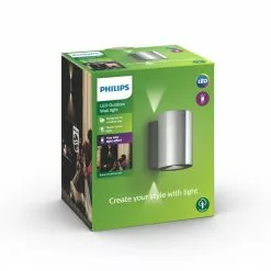 Philips Signify Philips MyGarden Buxus Væg Lanterne Inox 2x4.5W SELV - 8718696159408 -Indendørs Belysning Salgsbutik philips mygarden buxus vaeg lanterne inox 2x45w selv 8718696159408 1