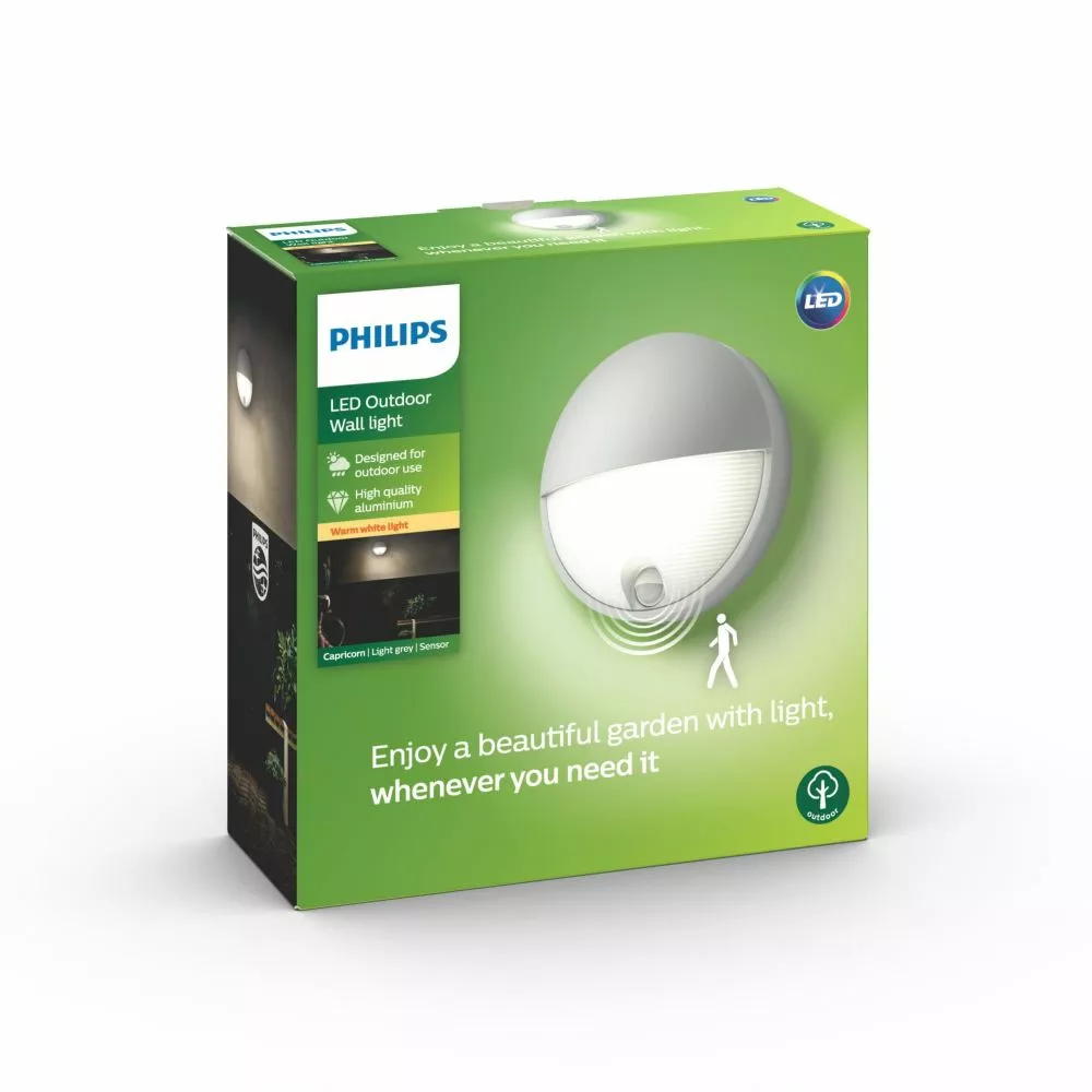 Philips Signify Philips MyGarden Capricorn IR Væg Lanterne Grå 1x6W 230V - 8718696131176 6 Philips Signify Philips MyGarden Capricorn IR Væg Lanterne Grå 1x6W 230V - 8718696131176 - Billede 4