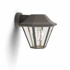Philips Signify Philips MyGarden Curassow Væg Lanterne BrownBrush 1x42W - 8718696165881