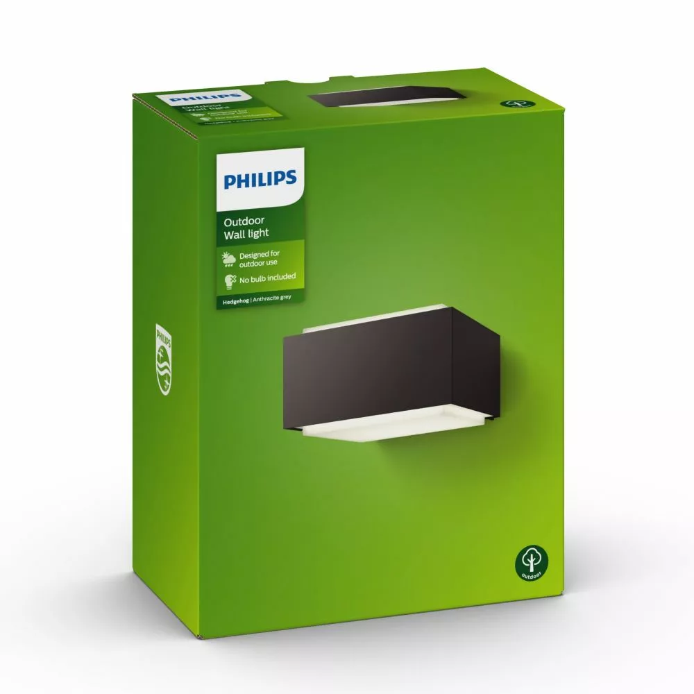 Philips Signify Philips MyGarden Hedgehog Væg Lanterne Antrasit 1x42W - 8718696157053 5 Philips Signify Philips MyGarden Hedgehog Væg Lanterne Antrasit 1x42W - 8718696157053 - Billede 3