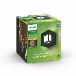 Philips Signify Philips MyGarden Parterre Væg Lanterne Sort 1x8W 230V - 8718696158838 -Indendørs Belysning Salgsbutik philips mygarden parterre vaeg lanterne sort 1x8w 230v 8718696158838 2