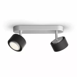 Philips Signify Philips MyLiving FERANO Plate/spiral Sort 2x4.3W SELV - 8718696170038 -Indendørs Belysning Salgsbutik philips myliving ferano platespiral sort 2x43w selv 8718696170038 3