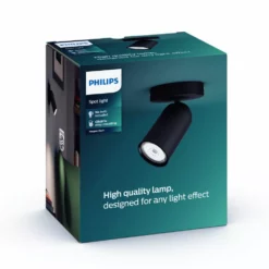 Philips Signify Philips MyLiving PONGEE Single Spot Sort 1xNW - 8718696164785 -Indendørs Belysning Salgsbutik philips myliving pongee single spot sort 1xnw 8718696164785 2