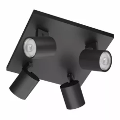 Philips Signify Philips Runner Firkantet Påbygningsspotslampe I Sort - 4x20W 230V